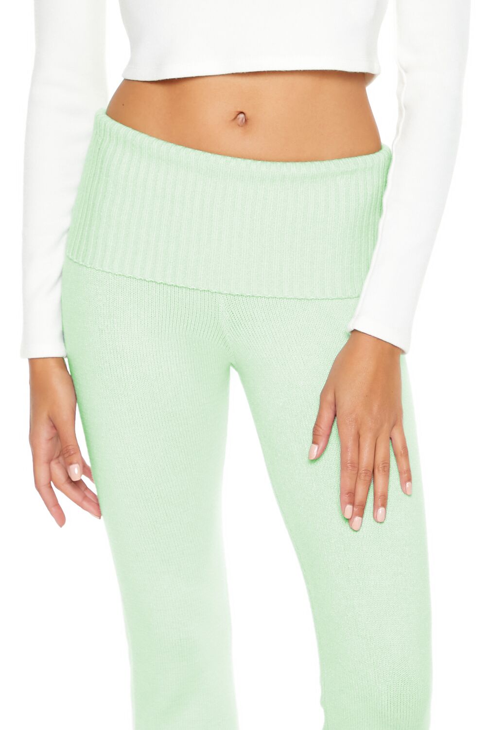 Sweater-Knit High-Rise Flare Pants | Forever 21 Women