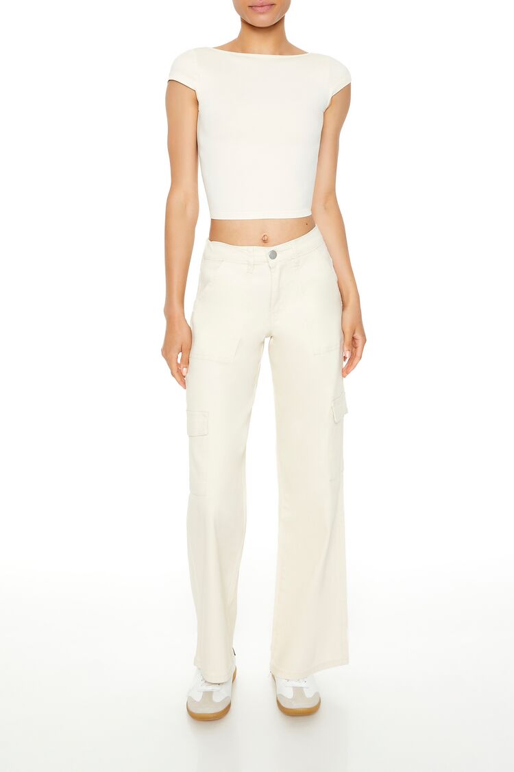 Twill Low-Rise Cargo Pants | Forever 21 Women