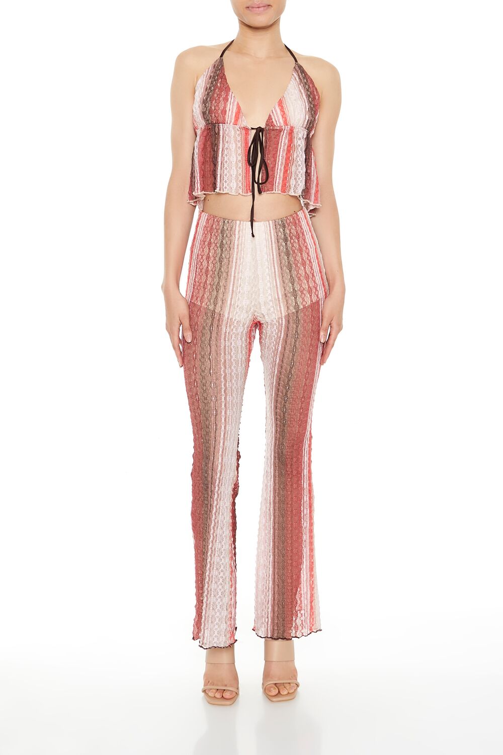 Striped Flare-Leg Pants | Forever 21 Women