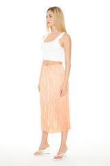 Crinkled High-Rise Midi Skirt | Forever 21 Women