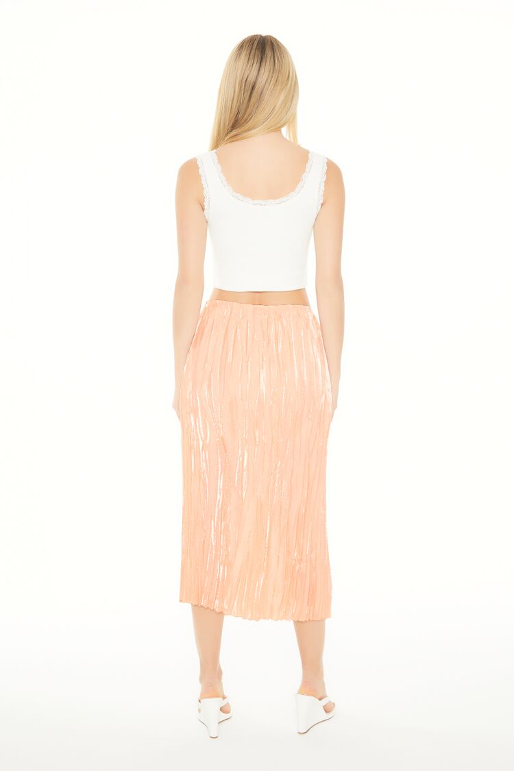 Crinkled High-Rise Midi Skirt | Forever 21 Women