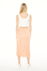 Crinkled High-Rise Midi Skirt | Forever 21 Women