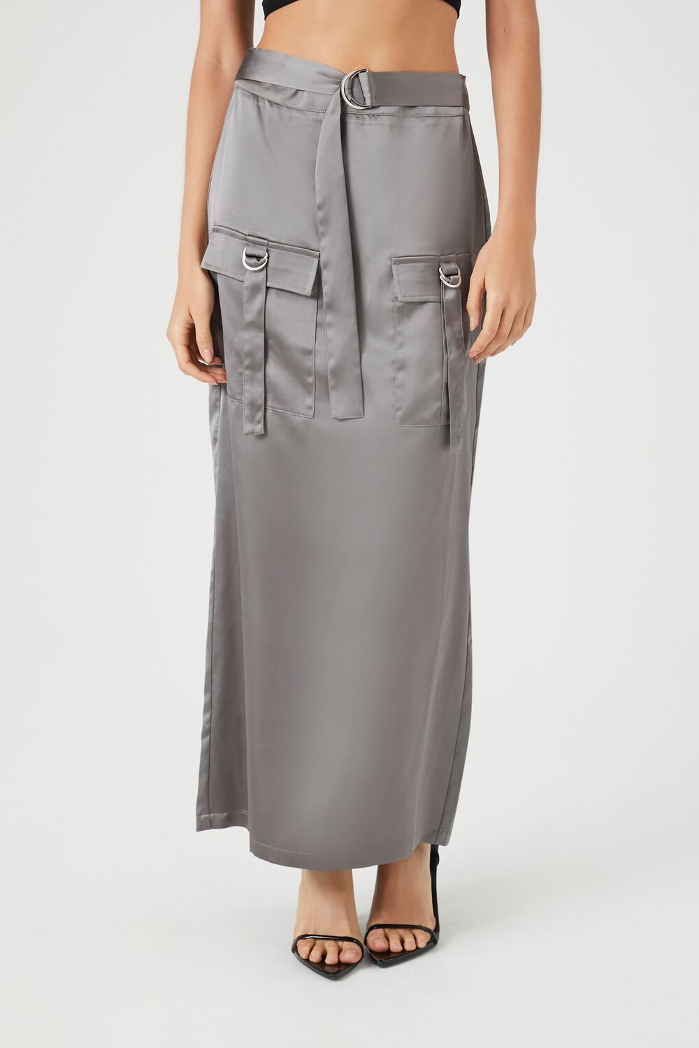 Satin Cargo Maxi Skirt | Forever 21 Women