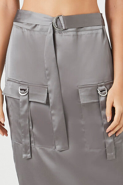 Satin Cargo Maxi Skirt | Forever 21 Women