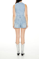 Rhinestone Chain-Trim Denim Shorts | Forever 21 Women