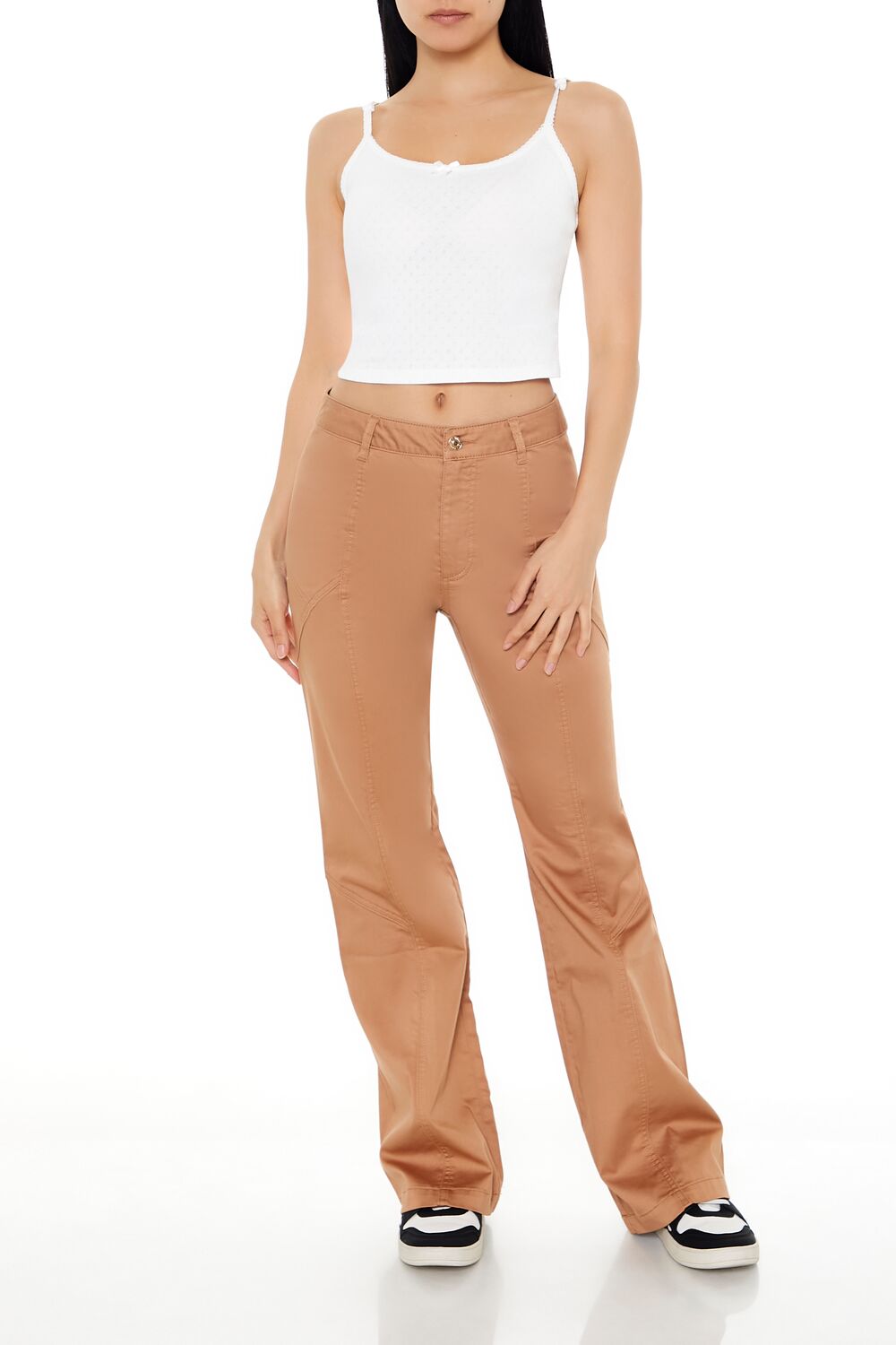 Straight-Leg Mid-Rise Pants | Forever 21 Women