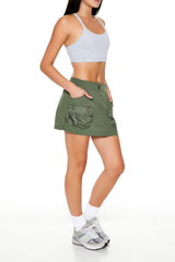 Active Zip-Up Cargo Skort | Forever 21 Women
