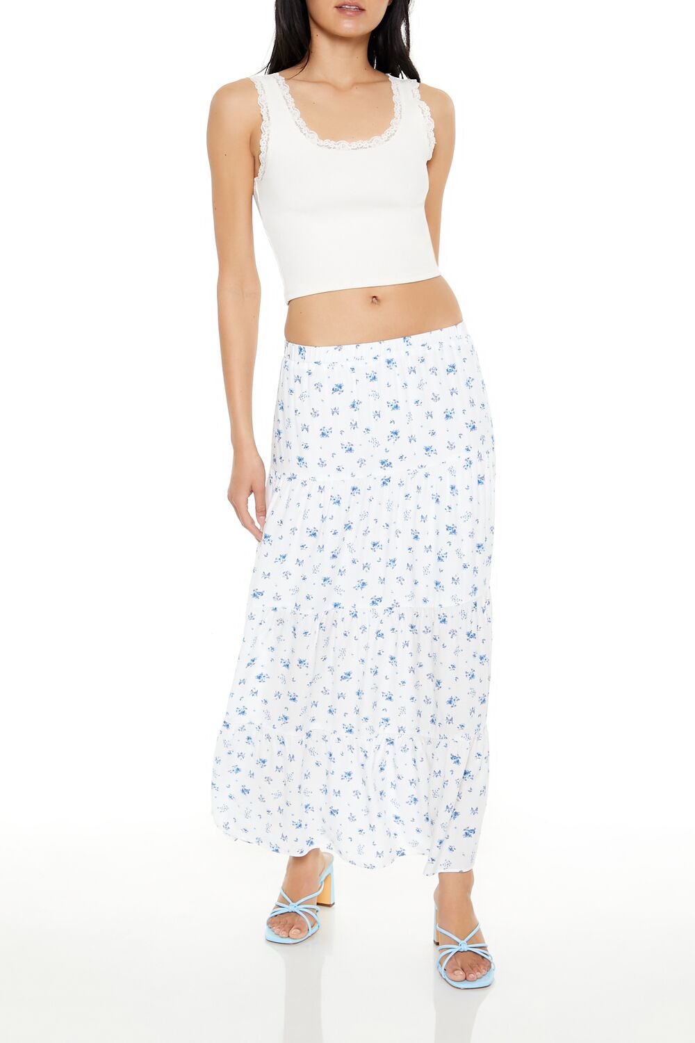 Tiered Floral Print Maxi Skirt | Forever 21 Women