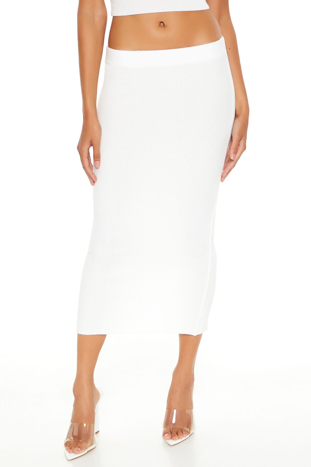Sweater-Knit Ribbed Midi Skirt | Forever 21 Women