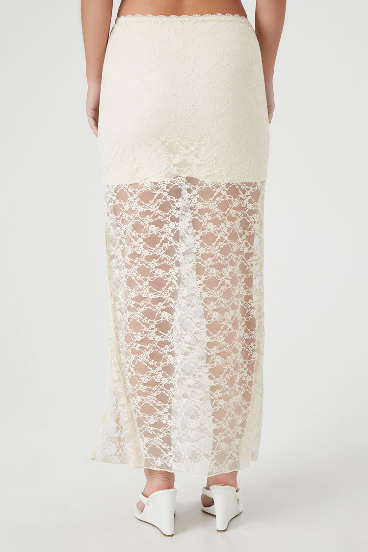 Lace Column Maxi Slit Skirt | Forever 21 Women