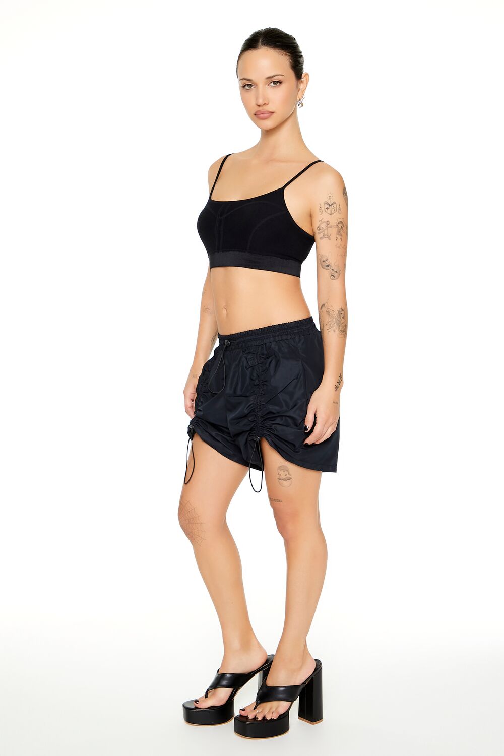 Ruched Toggle Drawstring Shorts | Forever 21 Women