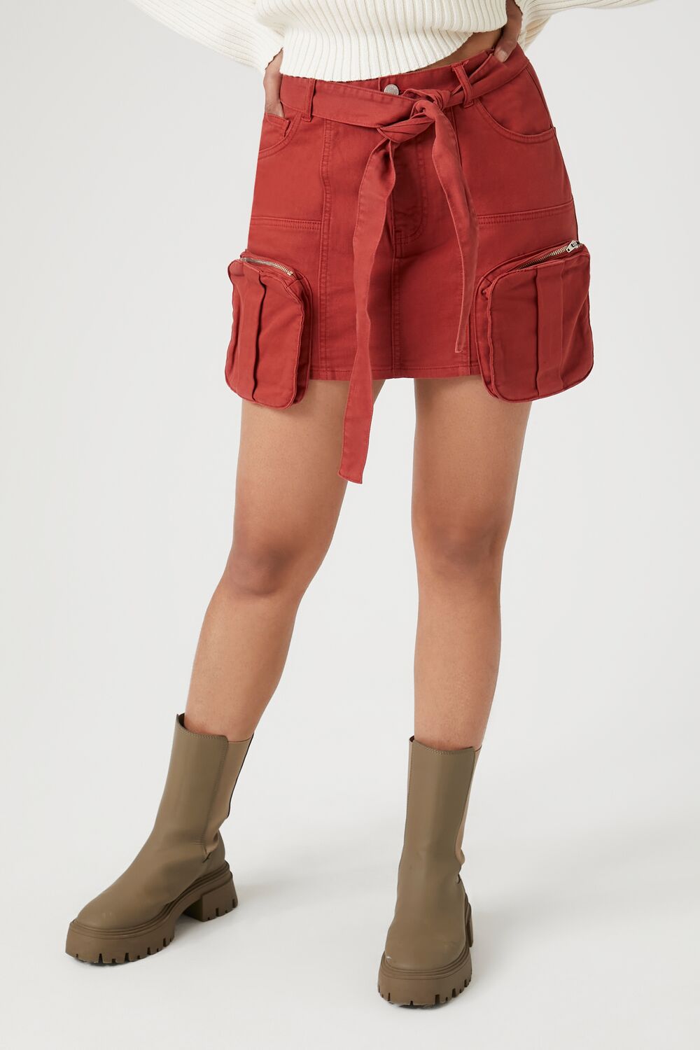 Twill Utility Cargo Mini Skirt | Forever 21 Women