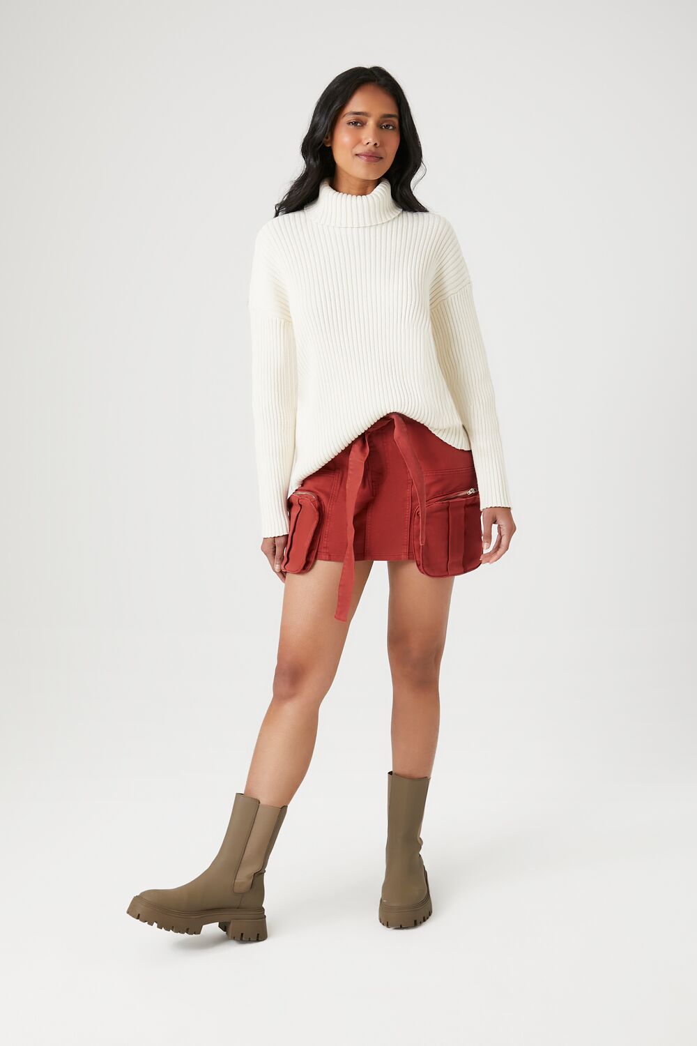 Twill Utility Cargo Mini Skirt | Forever 21 Women