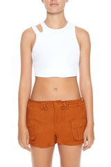 Twill Drawstring Cargo Shorts | Forever 21 Women