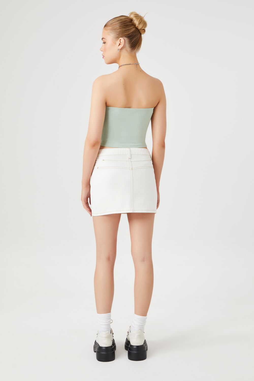 Seamed Denim Mini Skirt | Forever 21 Women