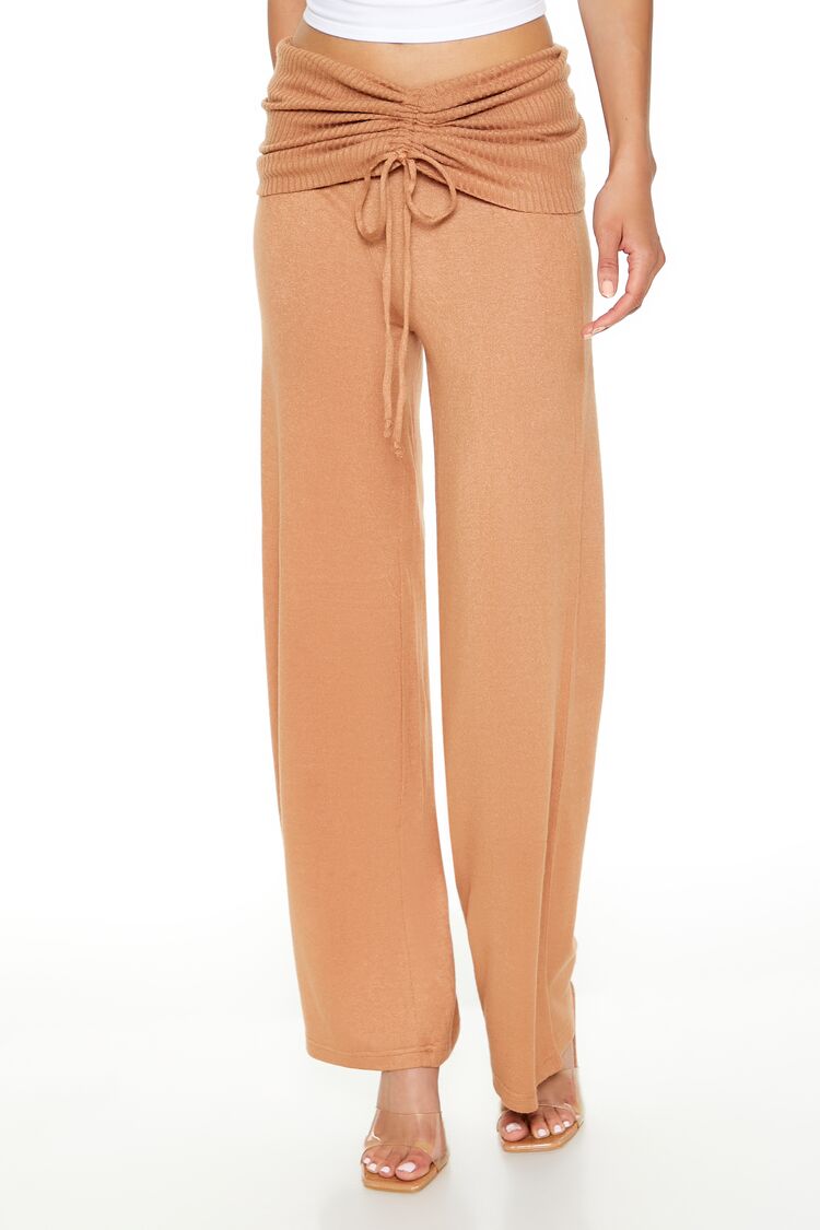 Ruched Drawstring Foldover Pants | Forever 21 Women