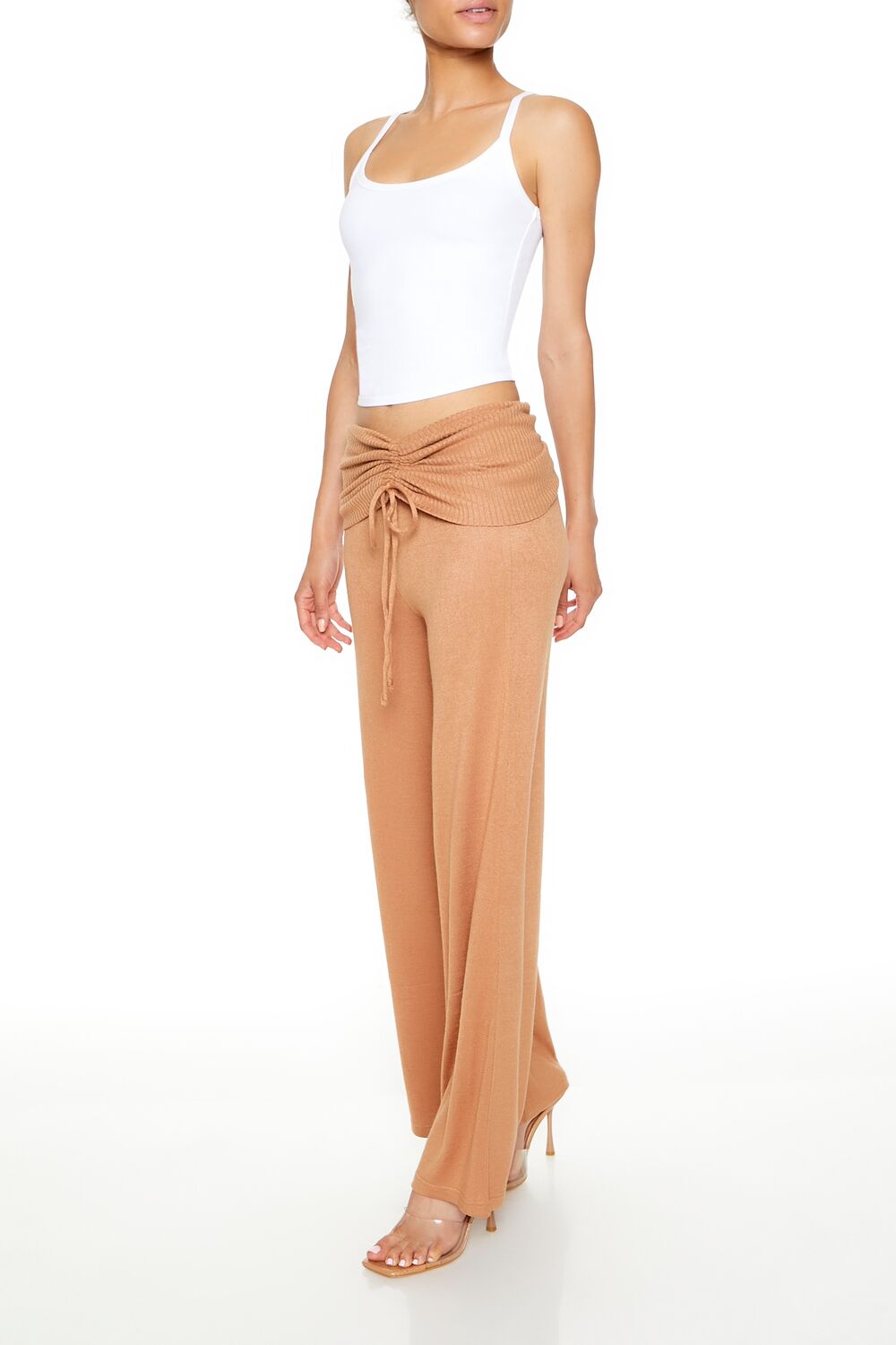 Ruched Drawstring Foldover Pants | Forever 21 Women