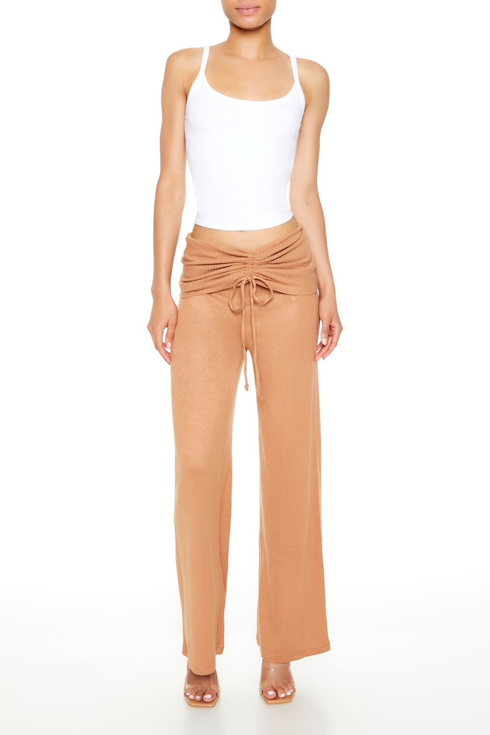 Ruched Drawstring Foldover Pants | Forever 21 Women