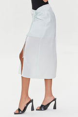 Satin Ruched Drawstring Skirt | Forever 21 Women