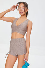 Active Honeycomb Drawstring Biker Shorts | Forever 21 Women