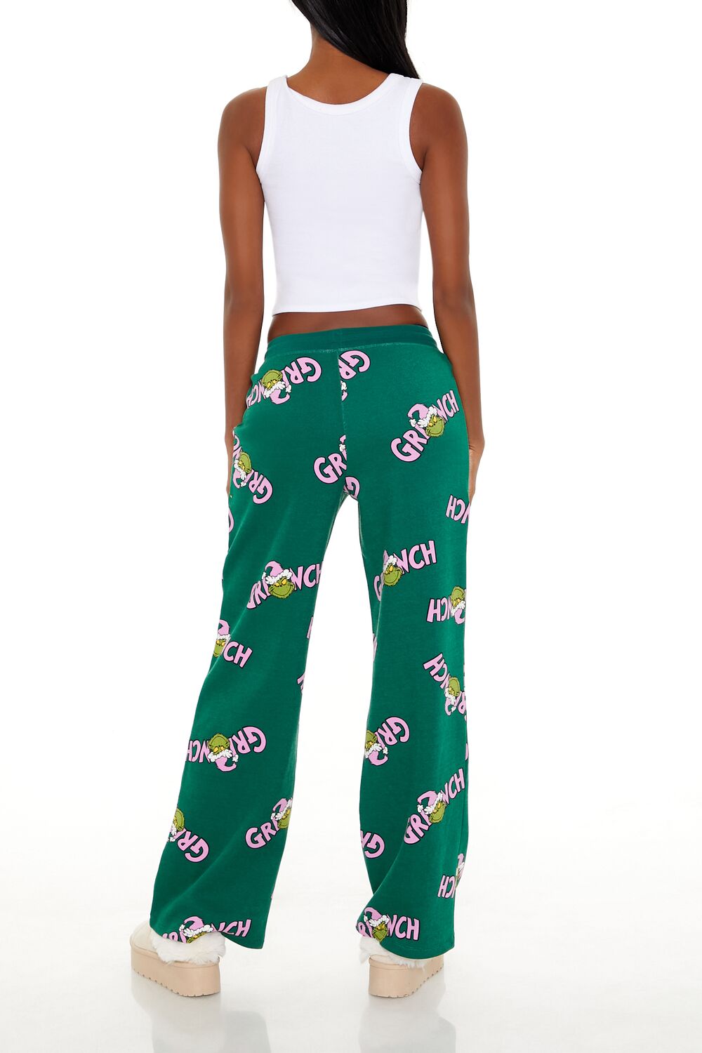 Grinch Print Fleece Pants | Forever 21 Women