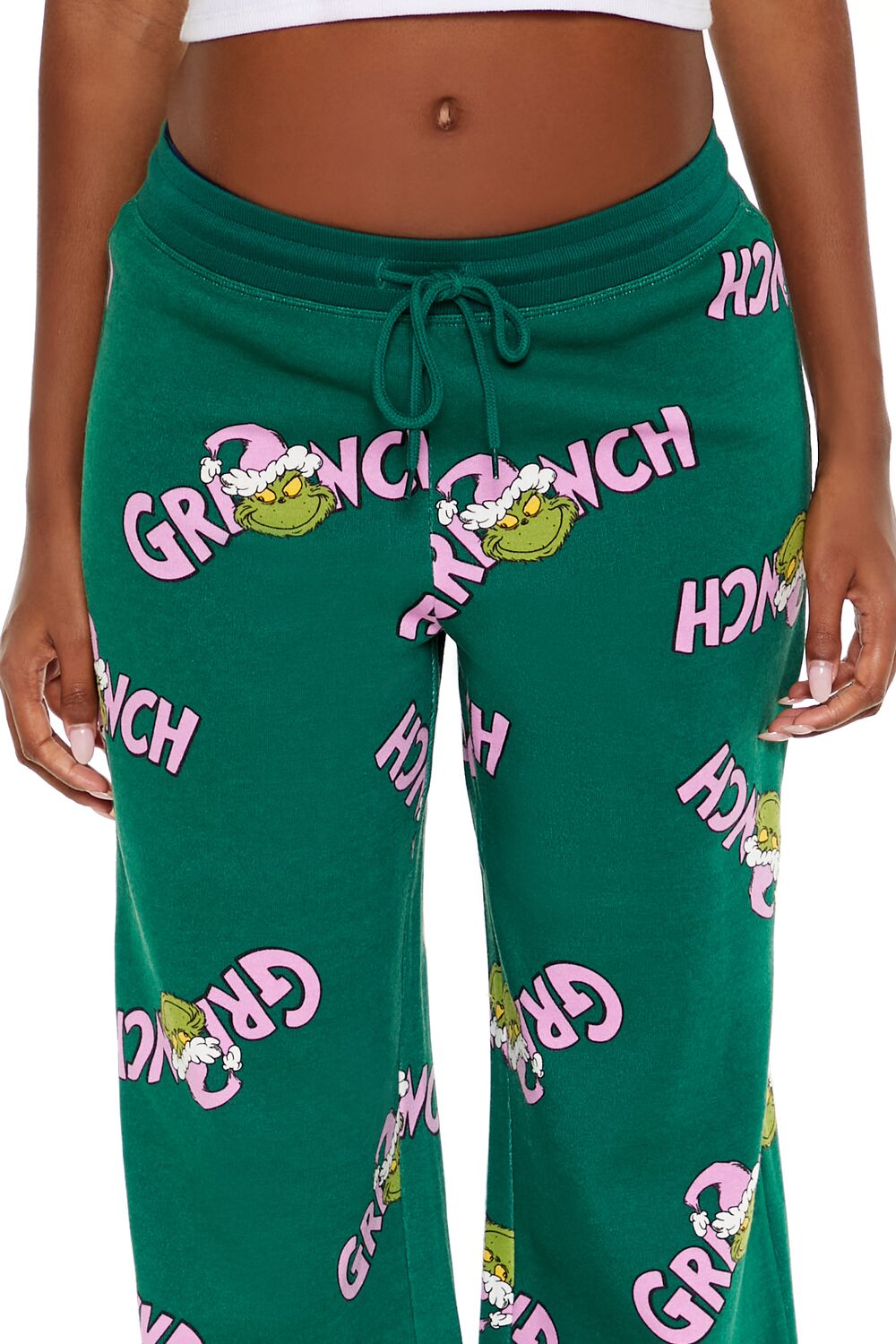 Grinch Print Fleece Pants | Forever 21 Women