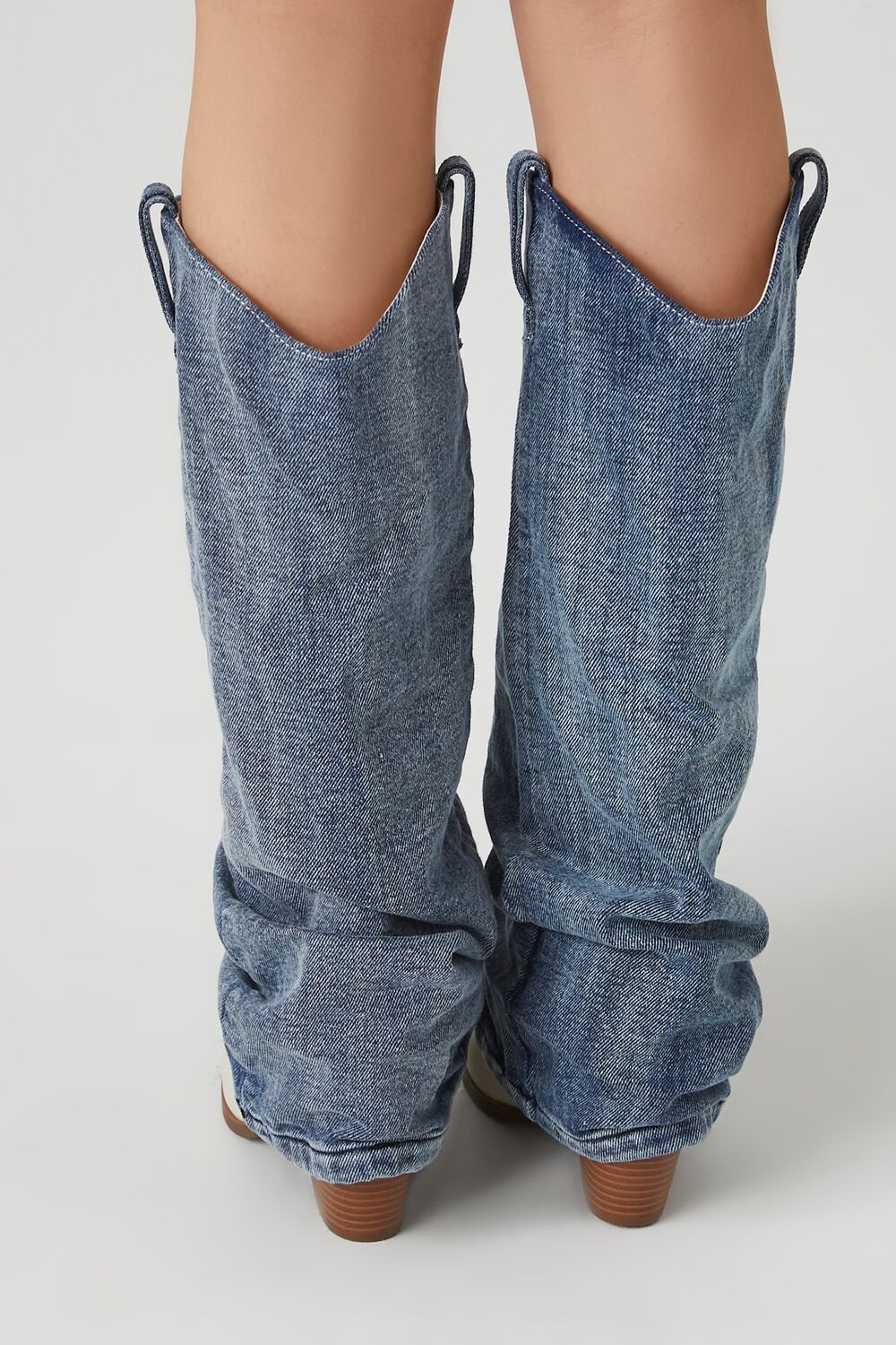 Denim & Faux Leather Boots | Forever 21 Women