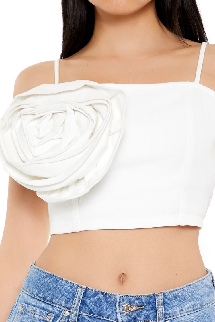 Denim Rose Cropped Cami | Forever 21 Women
