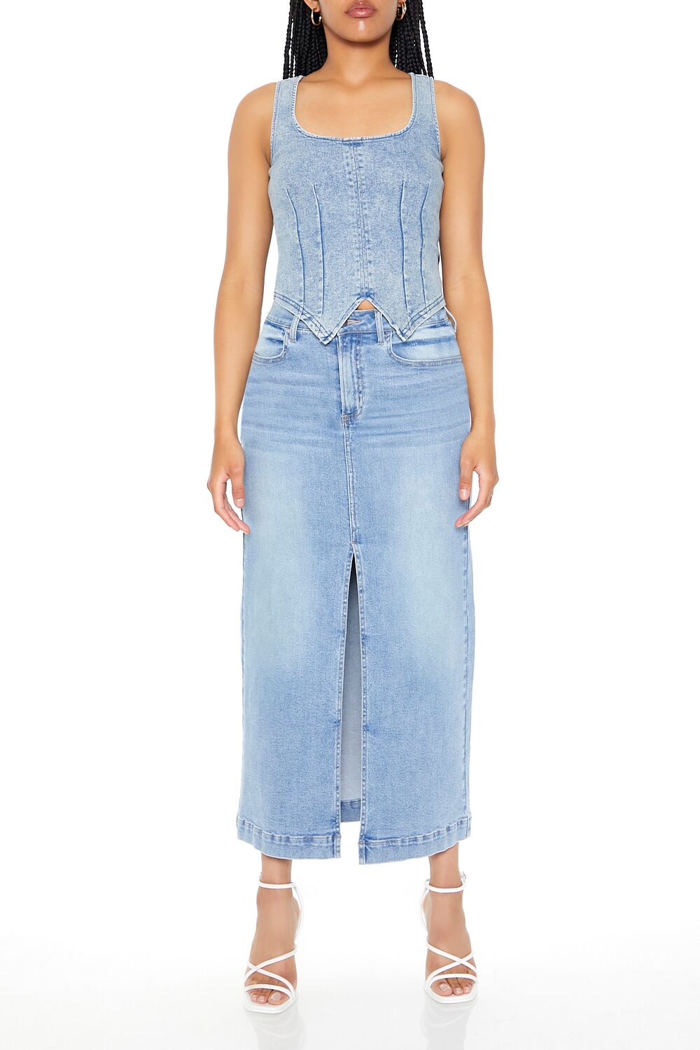 Stretch-Denim Tank Top | Forever 21 Women