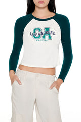 Los Angeles Cropped Raglan Tee | Forever 21 Women