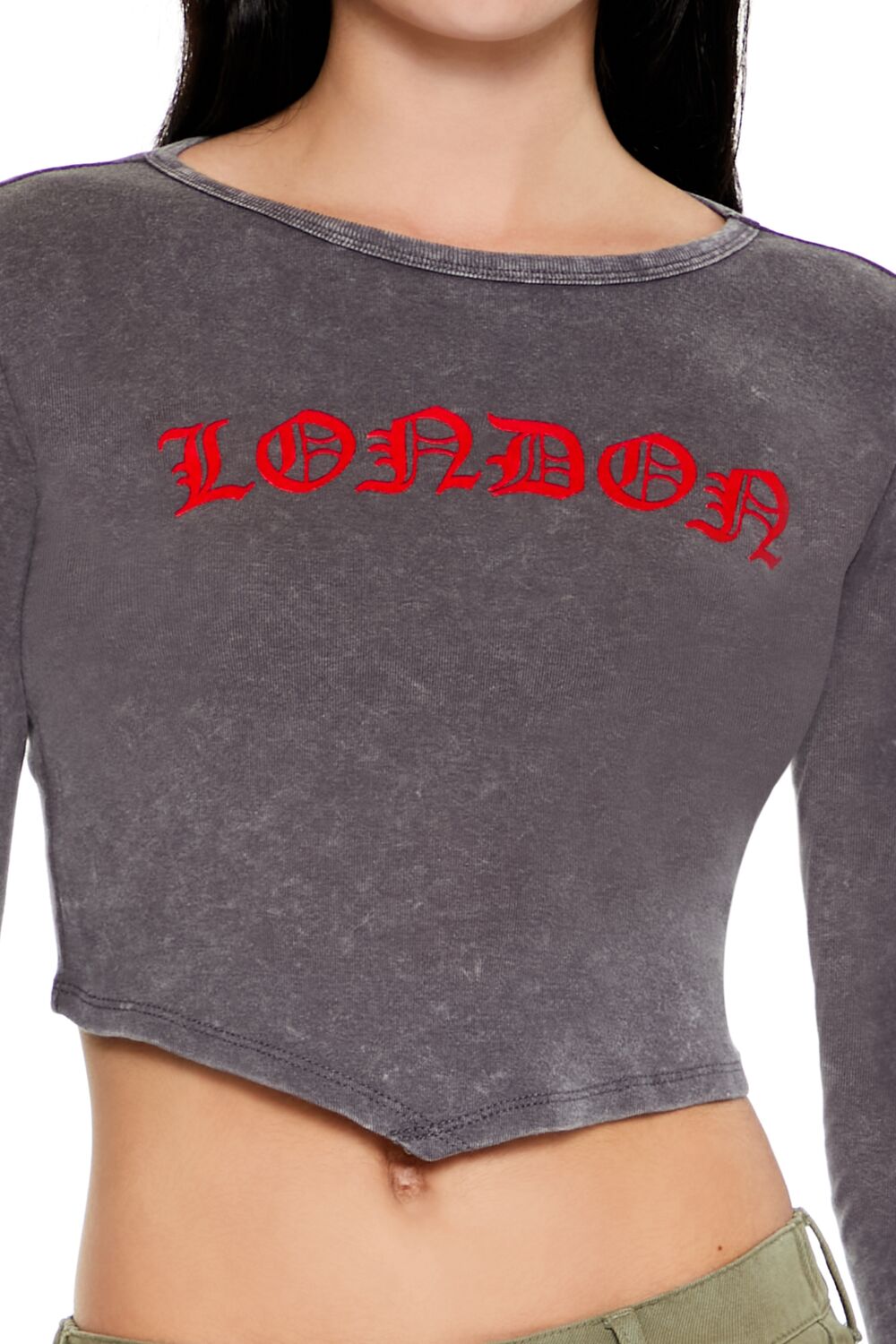 London V-Cut Cropped Tee | Forever 21 Women