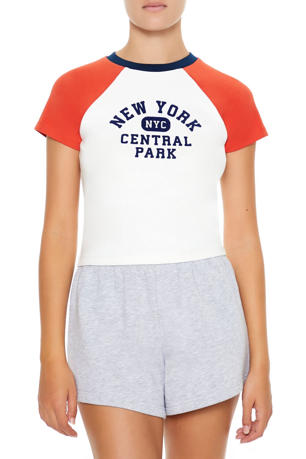 New York Cropped Raglan Tee | Forever 21 Women