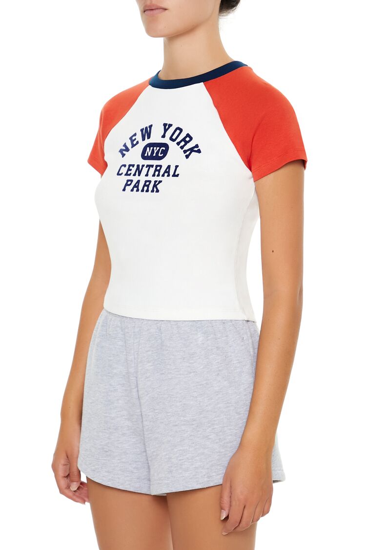 New York Cropped Raglan Tee | Forever 21 Women