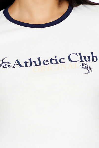 Athletic Club Ringer Baby Tee | Forever 21 Women