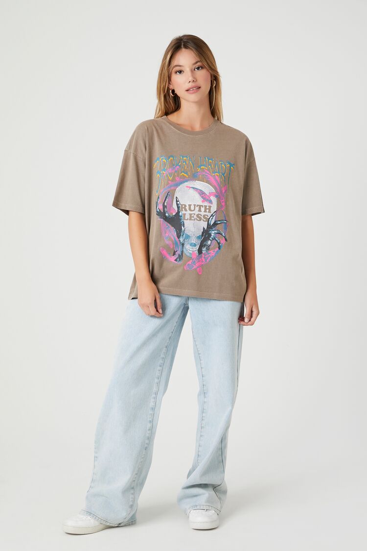 Broken Heart Oversized Graphic Tee | Forever 21 Women
