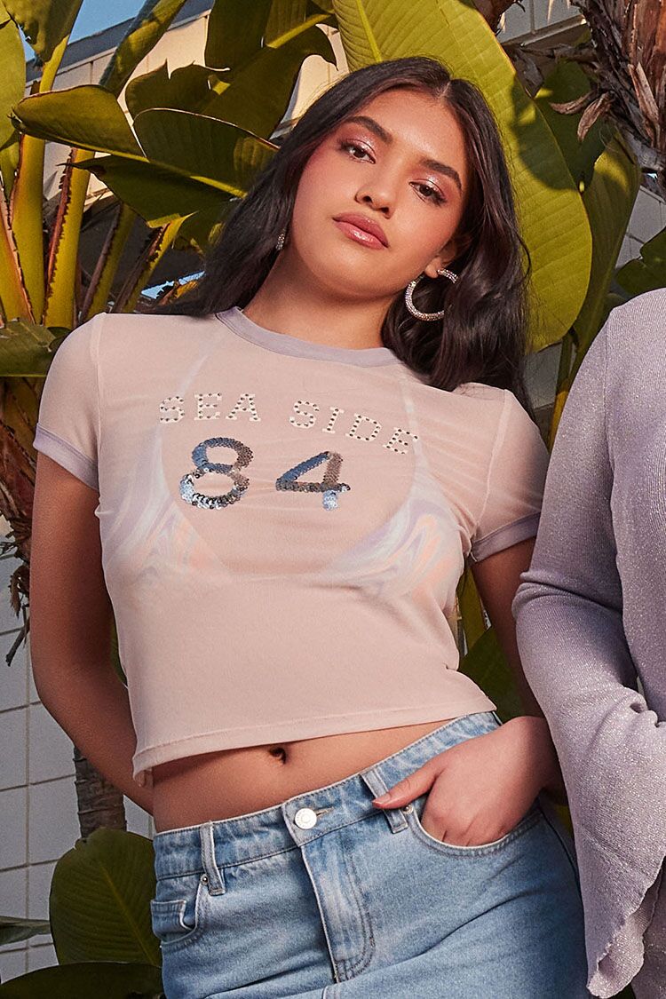 Sea Side Sequin Ringer Tee | Forever 21 Women