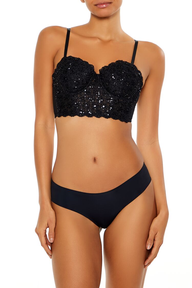 Sequin Lingerie Cropped Cami | Forever 21 Women