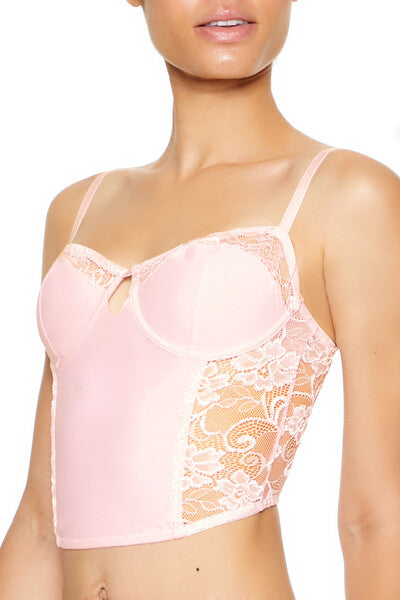 Sheer Lace Underwire Corset Bra | Forever 21 Women