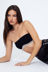 Seamless Rhinestone Fringe Bralette | Forever 21 Women
