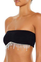 Seamless Rhinestone Fringe Bralette | Forever 21 Women