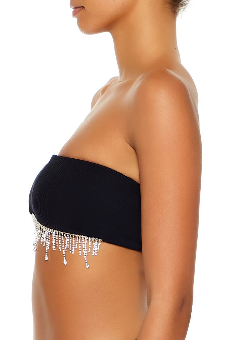 Seamless Rhinestone Fringe Bralette | Forever 21 Women