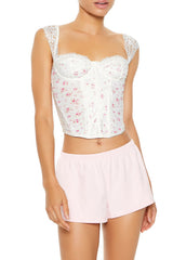 Floral Lingerie Corset Crop Top | Forever 21 Women