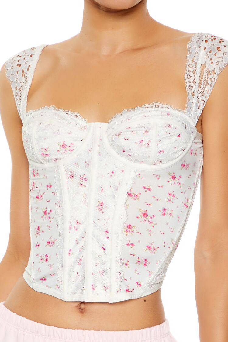 Floral Lingerie Corset Crop Top | Forever 21 Women