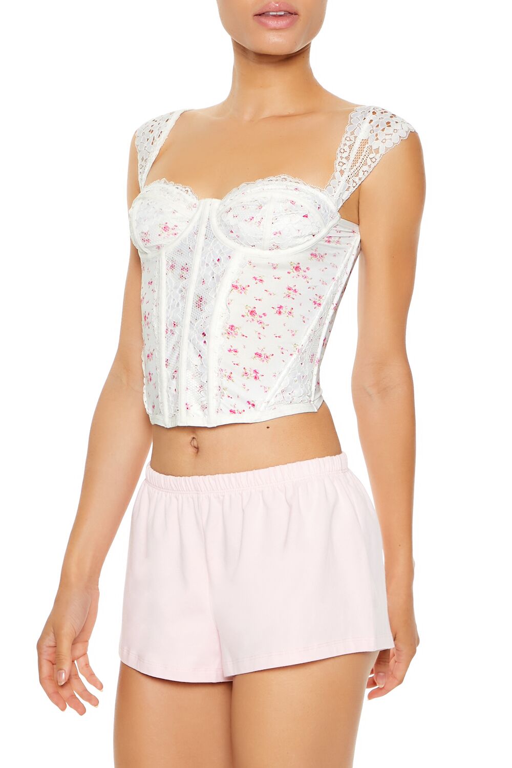Floral Lingerie Corset Crop Top | Forever 21 Women