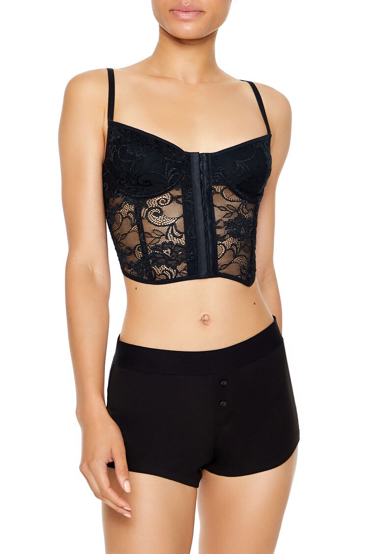 Sheer Lace Underwire Corset Bra | Forever 21 Women
