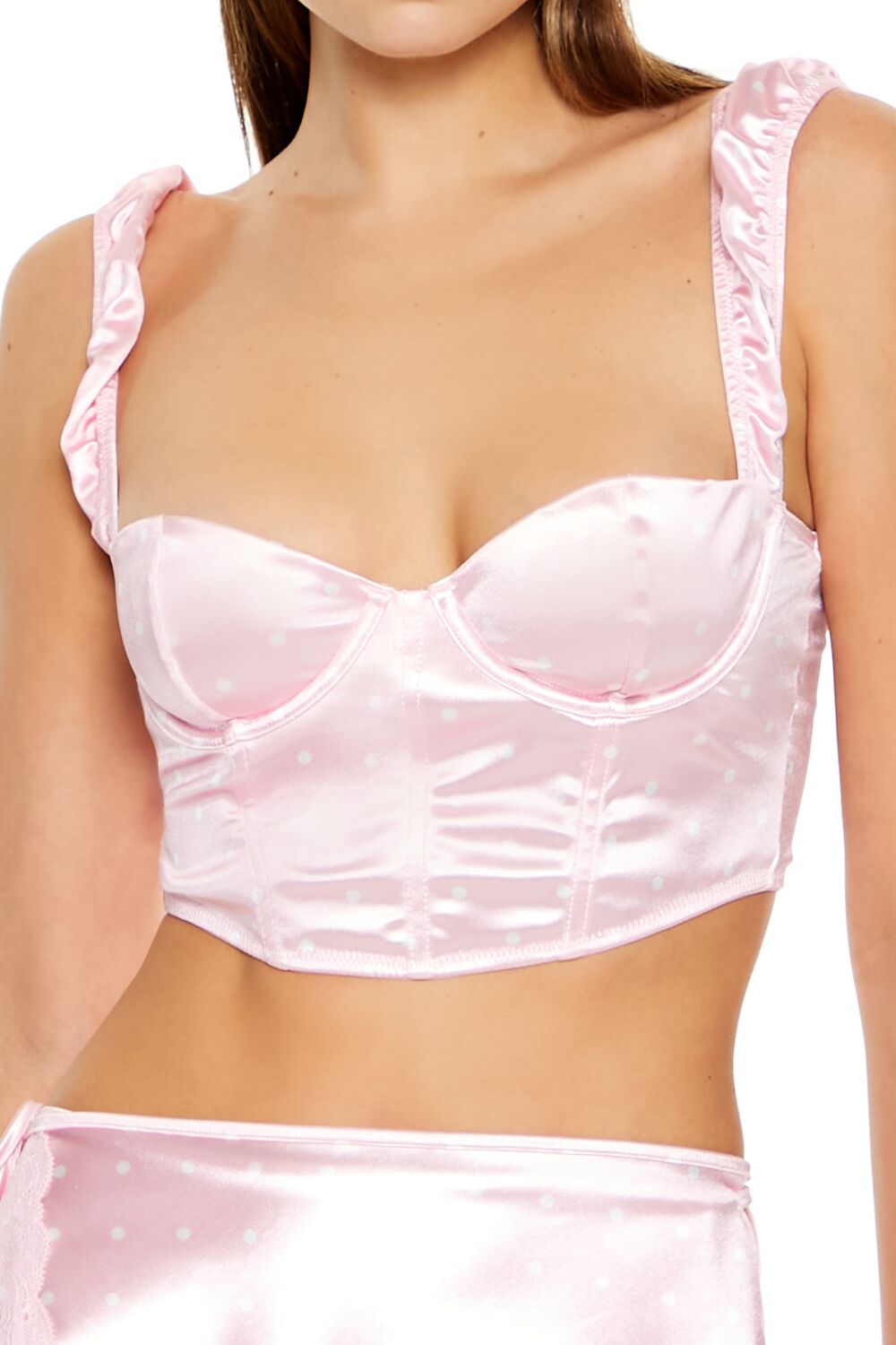 Polka Dot Lingerie Corset Crop Top | Forever 21 Women