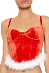 Velvet Santa Lingerie Corset Cami | Forever 21 Women