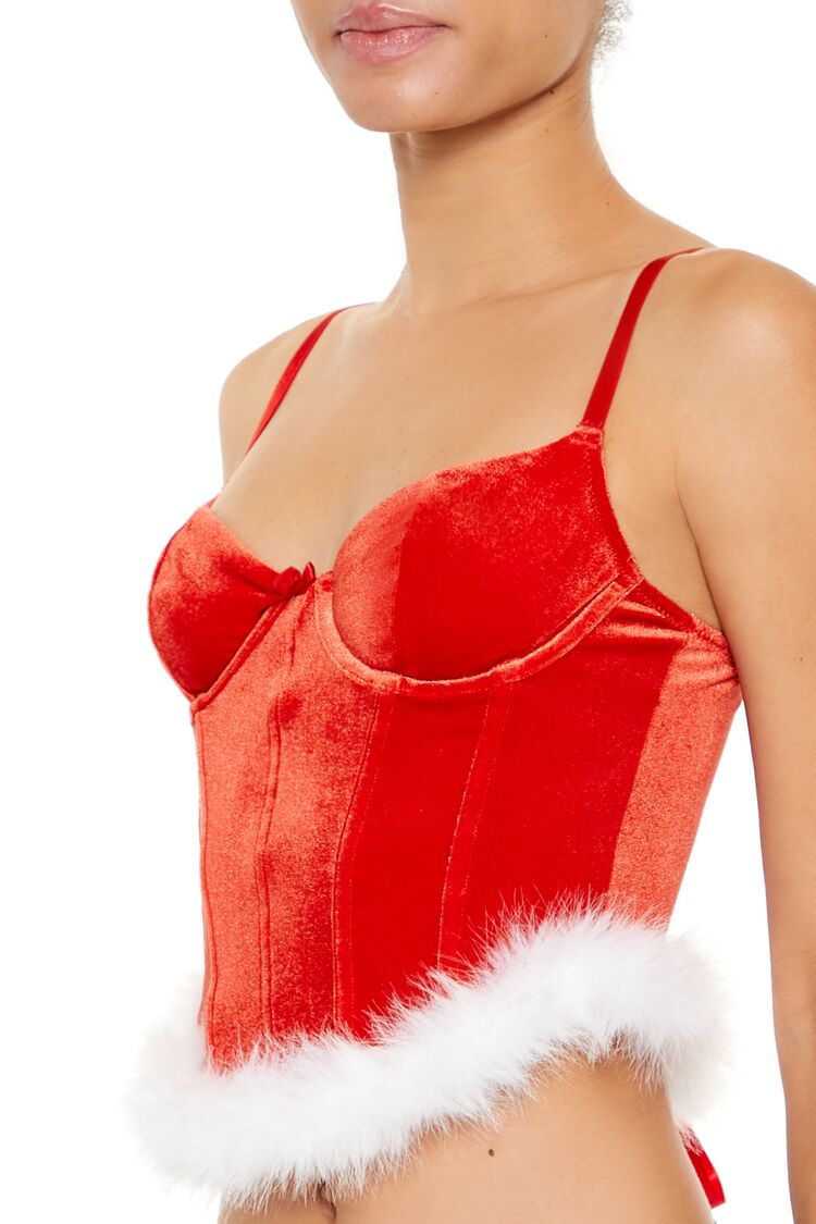 Velvet Santa Lingerie Corset Cami | Forever 21 Women