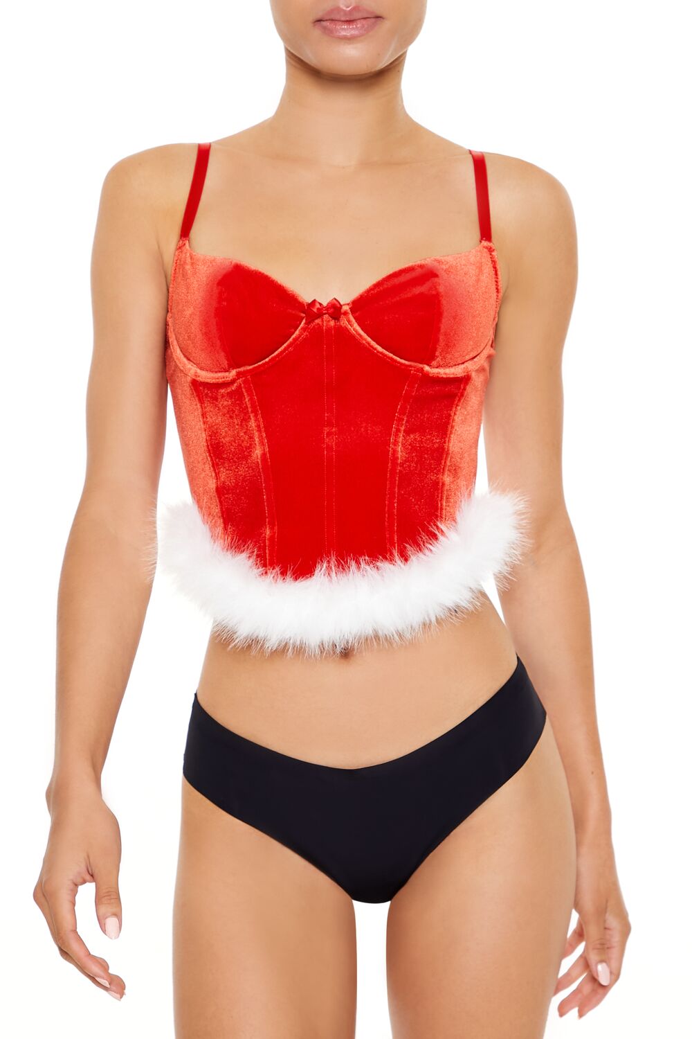 Velvet Santa Lingerie Corset Cami | Forever 21 Women