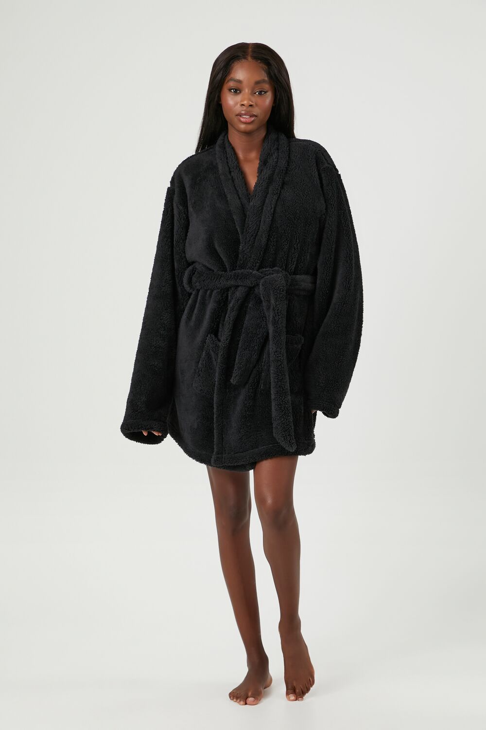 Plush Tie-Waist Robe | Forever 21 Women